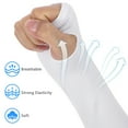 thumbnail image 6 of OUNONA 1Pair White Nylon Cooling Arm Sleeves Comfortable Breathable Sunblock for Active Use, 6 of 6