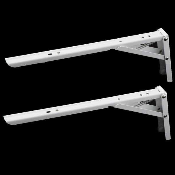 Soporte de estante de pared Macarena Plegable en apariencia de L de Pintura Blanca Talla 4