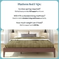 thumbnail image 5 of Now Furniture King Bed Frame, Wooden Platform Bed, Textured Dark Brown, 5 of 7