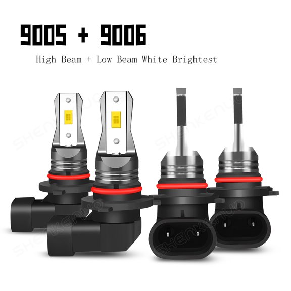 For GMC Sonoma 1994-2004 High&Low Beam Combo LED Headlight Bulbs Kit 6000K Set 4