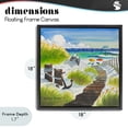 thumbnail image 4 of Stupell Industries Coastal Seagull & Anchor on Shore Black Floating Frame Canvas Art, 18 x 18, by Robin Altman, 4 of 8