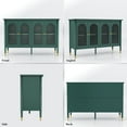 thumbnail image 5 of CBJCBJ 47.6" Storage Cabinets with 4 Arched Glass Doors, Side Board Buffet Cabinet for Living Room, Green, 5 of 7