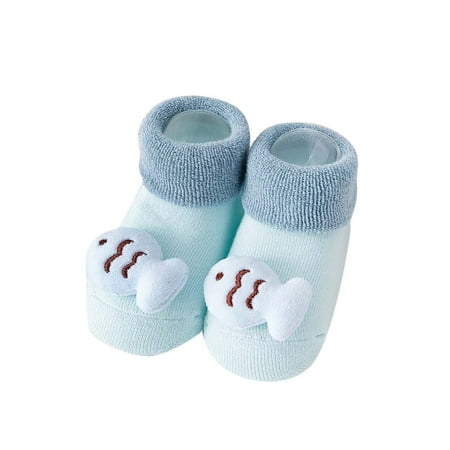 

nsendm Autumn And Winter Comfortable Baby Toddler Shoes Cute Cartoon Fish Carrot Shape Children Cotton Size 2 Baby Girl Shoes Shoes Blue 0 Months