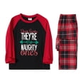 thumbnail image 1 of Conjunto de pantalones y top de manga larga a juego familiar con estampado navideño, 1 of 2