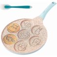 thumbnail image 1 of pancake pan,nonstick pancake griddle with 7 unique cute animal grill pan crepe pancake mold mini pan, 1 of 2
