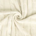 thumbnail image 5 of Unique Bargains Cable Knitted Bed Sofa Throw Blanket Beige 71" x 79", 5 of 8