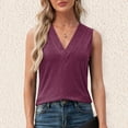 thumbnail image 3 of Patlollav Womens Tank Top Under $10, V-Neck Tank Top for Women's Sleeveless Solid Color Basics Casual Tops Pullover T-Shirt, 3 of 6