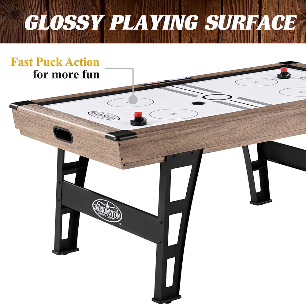 6 ft. Grant Steel Leg Air Hockey Table with Pusher and Puck Set by Barrington Billiards