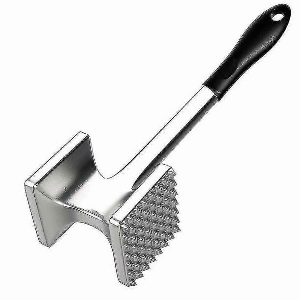 Large Meat Tenderizer Mallet Tool Sturdy Stainless Steel Steak Pounder Hammer For Beef Veal Chicken Breasts