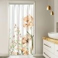 thumbnail image 2 of Stall Shower Curtain, Aesthetic Yellow and Pink Floral Shower Curtain Set Waterproof Fabric Spring Flower Small Bathroom Curtain with Hooks, 36x72 Inch, 2 of 6
