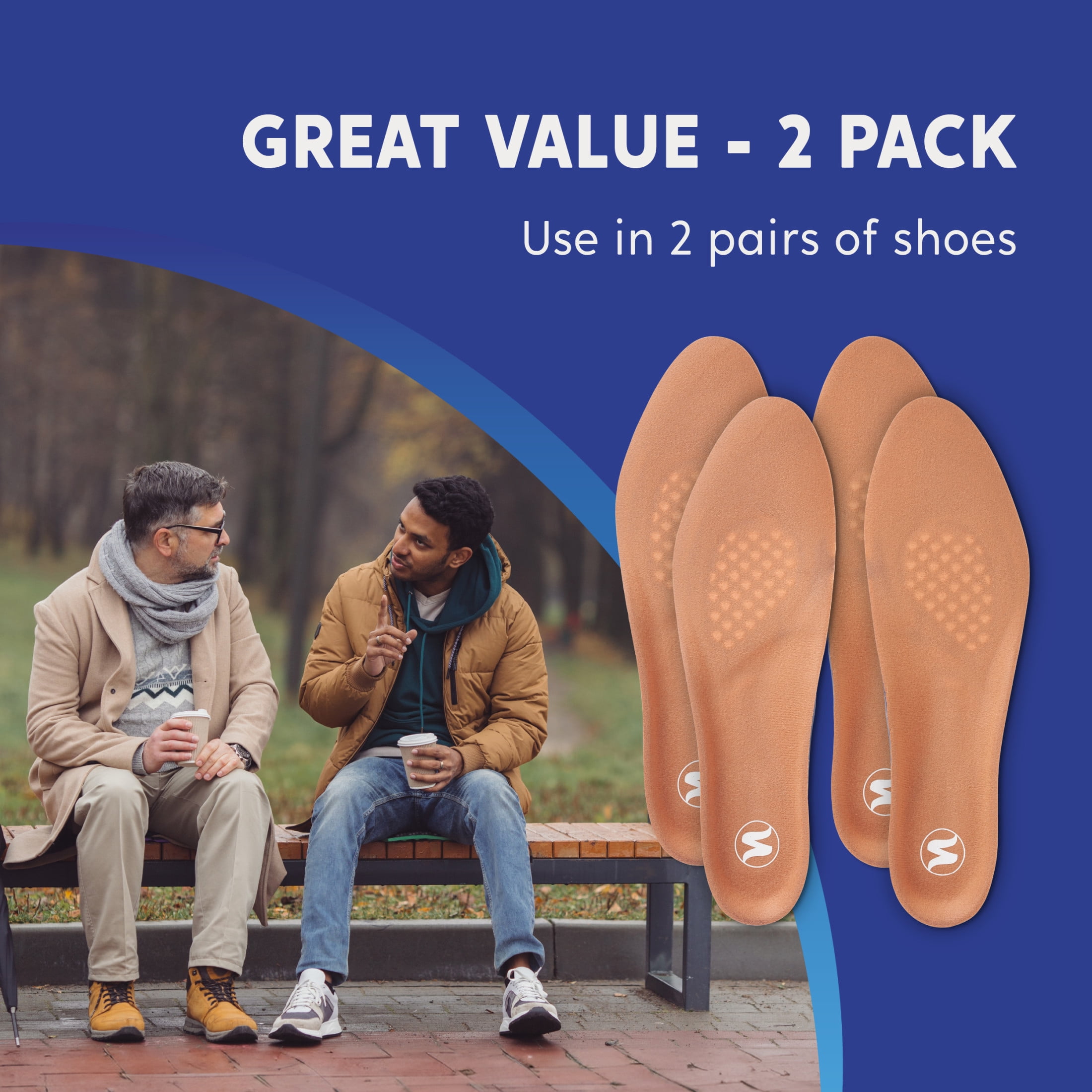 Sof Comfort Gel  Support Men's 2 Pack Male