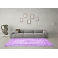 thumbnail image 3 of Ahgly Company Indoor Round Medallion Purple Traditional Area Rugs, 3' Round, 3 of 4