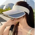 thumbnail image 5 of CoCopeaunts Sun Visor Sun Hat Womens Beach Hat Widened Hat Brim Ponytail Cap Super Sun Protection Hat Hiking Fishing Travel 2023, 5 of 6