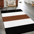 thumbnail image 4 of 4x6 Area Rugs, Brown Black White Boho Non-Skid Rubber Backing Large Rectangle Rugs - Living Room Bedroom Home Office, Contemporary Modern Art Indoor Floor Mat Carpets Washable Rug, 4 of 9