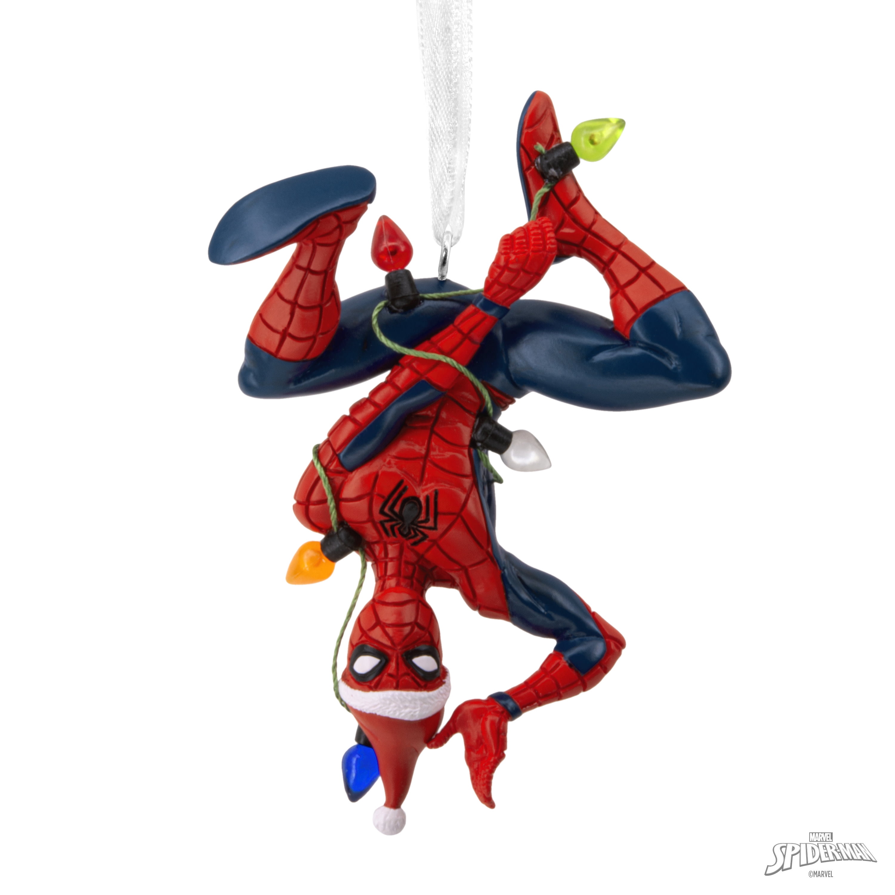 Hallmark Christmas Ornament (Marvel Spider-Man Hang from Lights), 1 Couny