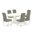 thumbnail image 2 of East West Furniture Dining Room Set Linen White, VAEN7-LWH-06, 2 of 6