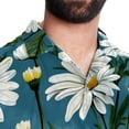 thumbnail image 5 of Daisy Men's Short Sleeve Spread Collar Poplin Button Down Casual Printed Summer Beach Unisex Shirts, 5 of 6