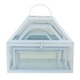 thumbnail image 2 of Set of 3 White and Clear Nesting Outdoor Terrariums 12", 2 of 3