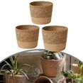 thumbnail image 5 of Handwoven Straw Plant Basket With Leak-Proof Liner - Chic Home Decor! Large Smile Home, 5 of 9