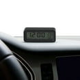 Car Clock Solar Power Temperature Humidity Gauge Backlight Dashboard