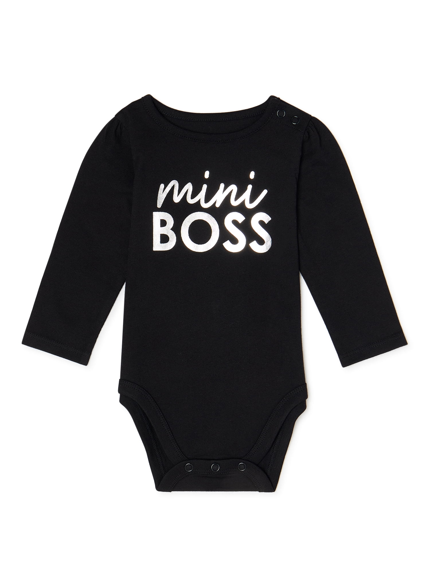 baby girl black long sleeve bodysuit