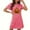 Hot Pink, variant on Taqqpue Womens Halloween Cotton Nightgown Solid Color Short Sleeves Round Neck Sleepshirt Print Nightshirt Casual Sleep Dress Pullover with Chest
