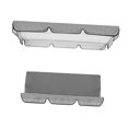 thumbnail image 2 of Juego de 2 fundas para columpio: toldo grande, impermeable y de primera calidad. Gris, 2 of 8