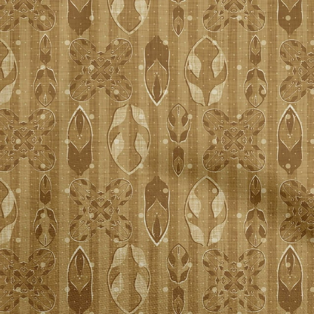 oneOone Georgette Viscose Brown Fabric Asian Block Sewing Craft Projects Fabric Prints By Yard 42 Inch Wide