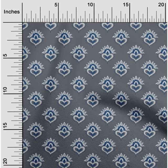 oneOone Polyester Lycra Fabric Floral Block Decor Fabric Printed BTY 56 Inch Wide