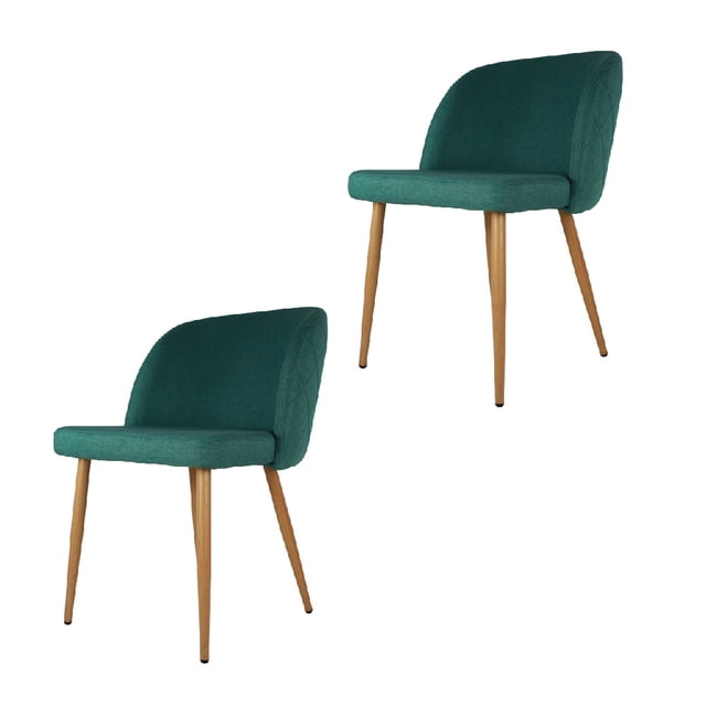 Set de 2 Sillas de Comedor Tapizadas Lucca Turquesa Mundo In Casa