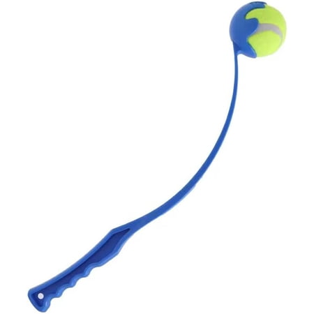 Dog Ball Launcher Toy 5.7 Inch Training Stick with Tennis Ball Interactive Outdoor Fetch Toy for Large Dogs Long Distance Throw