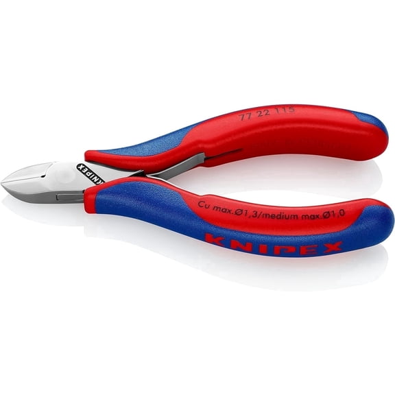 Knipex Round Head Multi Component Grips 77 22 115 Electronics Diagonal Cutters 4.53" : KNIPEX