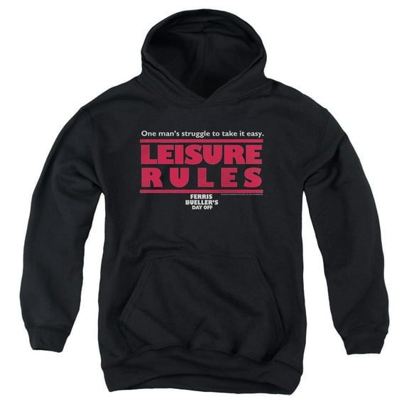 Ferris Bueller - Leisure Rules - Youth Hooded Sweatshirt - X-Large