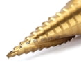 thumbnail image 4 of Change HSS Juego de 3 brocas escalonadas ranuradas en espiral con revestimiento de titanio, 4 piezas, ideal para metal, acero inoxidable, aluminio y madera, 4 of 5
