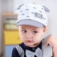 thumbnail image 4 of Eleanos Baby Girls Boys Cartoon Cat Printed Baseball Cap Kids 3D Cat Ear Visor Caps Hats, 4 of 5