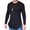 Black, variant on Men Autumn Solid Color O Neck Long Sleeve Cotton Thin T-shirt Bottoming Top