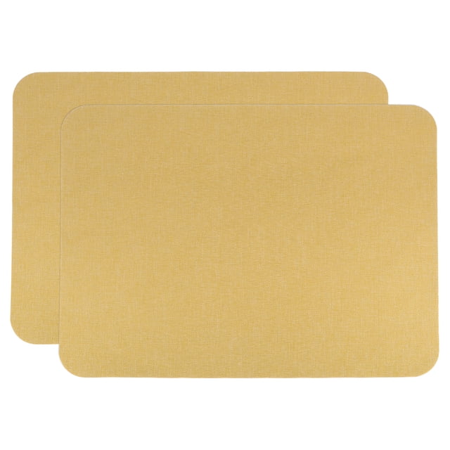 Uxcell Patchs en Tissu de Lin Autocollants Ruban de Réparation Fin en Lin pour Canapé en Lin Rembourrage Meubles Oreiller Vêtements Moutarde 2 Pcs