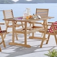 thumbnail image 2 of Modway Hatteras 59" Rectangle Outdoor Eucalyptus Wood Dining Table in Natural, 2 of 5