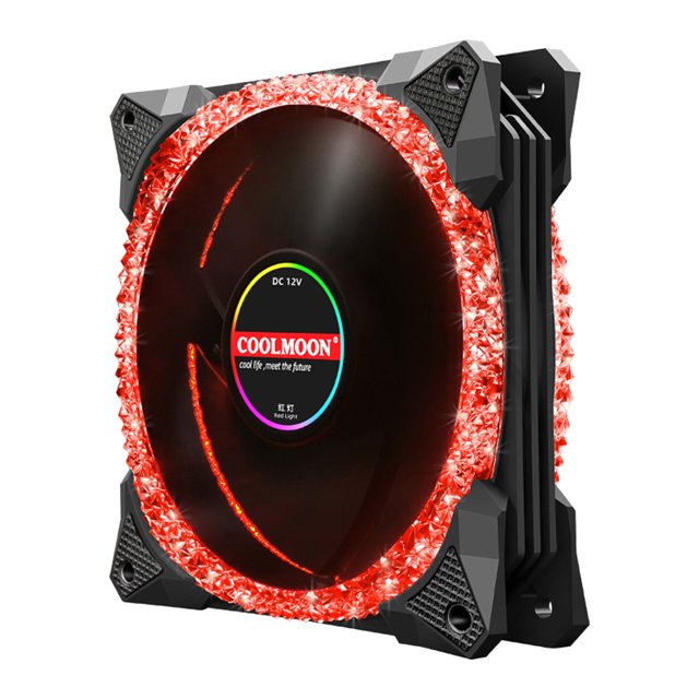 Magic Diamond 120mm ARGB PWM Ventilador con cubierta para PC Sistema de enfriamiento de computadora, 3Pin 5V Soporte de iluminación controlada por programa, Ventilador de enfriamiento silencioso RGB