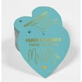 thumbnail image 2 of Inkdotpot Real Gold Foil Hugs & Kisses From The Wedding Tag Favor Hang Paper Tag 100 Pieces, 2 of 6