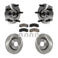 thumbnail image 1 of Transit Auto Front Hub Bearing Assembly Disc Brake Rotors and Ceramic Pads Kit for Car 2010-2011 Mitsubishi Lancer Ralliart Sportback with AWD KBB-122015, 1 of 11