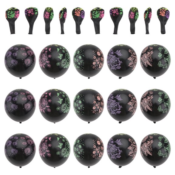 IBASETOY 100Pcs Black Festival Balloons Crafted from Strong Latex for Celebrations and Decor