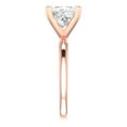 thumbnail image 3 of 2 ct Princess Cut White Sapphire Solitaire 18K Rose Gold Womens Engagement Ring, 3 of 5