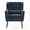 Blue, variant on SESSLIFE Classic Orange Leather Upholstered Accent Arm Chair Soft Barrel Club Chairs for Living Room Comfy Single Sofa Office Guest Chatting Chair with Solid Wood Legs and Nailhead for Bedroom