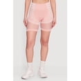 thumbnail image 3 of Women's Striped Fishnet Detail Seamless Biker Shorts, 3 of 4