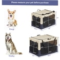 thumbnail image 2 of JERFIT Portable Soft Dog Crate with 3 Doors, Foldable Travel Pet Kennel for Medium Large Dogs, Ventilated Oxford Fabric Carrier with Storage Pocket, White & Blue, 2 of 6