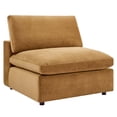 thumbnail image 3 of Modway Commix Down Filled Overstuffed Performance Velvet 3-Seater Sofa in Cognac, 3 of 10