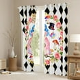 thumbnail image 3 of Castle Fairy Kids Teens Cartoon Princess Magician'S Hat Rabbit Black Out Curtains,Playing Cards Plaid Curtains Pack of 2 (42x63 Each),Floral Rose Botanical Mushroom Bedroom Curtains Bedroom Decor, 3 of 6