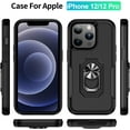 thumbnail image 2 of for 12 Pro Case for 12 Case for Apple 12/12pro Case, with Built-in 360° Swivel Ring Stand Shockproof Case for iPhone 12/12 pro Case-Black, 2 of 12