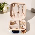 thumbnail image 6 of Corgi Travel Portable Square Jewelry Box with Necklace Organizer, Earring Organizer, and Display Case - Ideal for Rings, Earrings, Necklaces, Bracelets, and More - Suitable for Girls and Women, 6 of 6